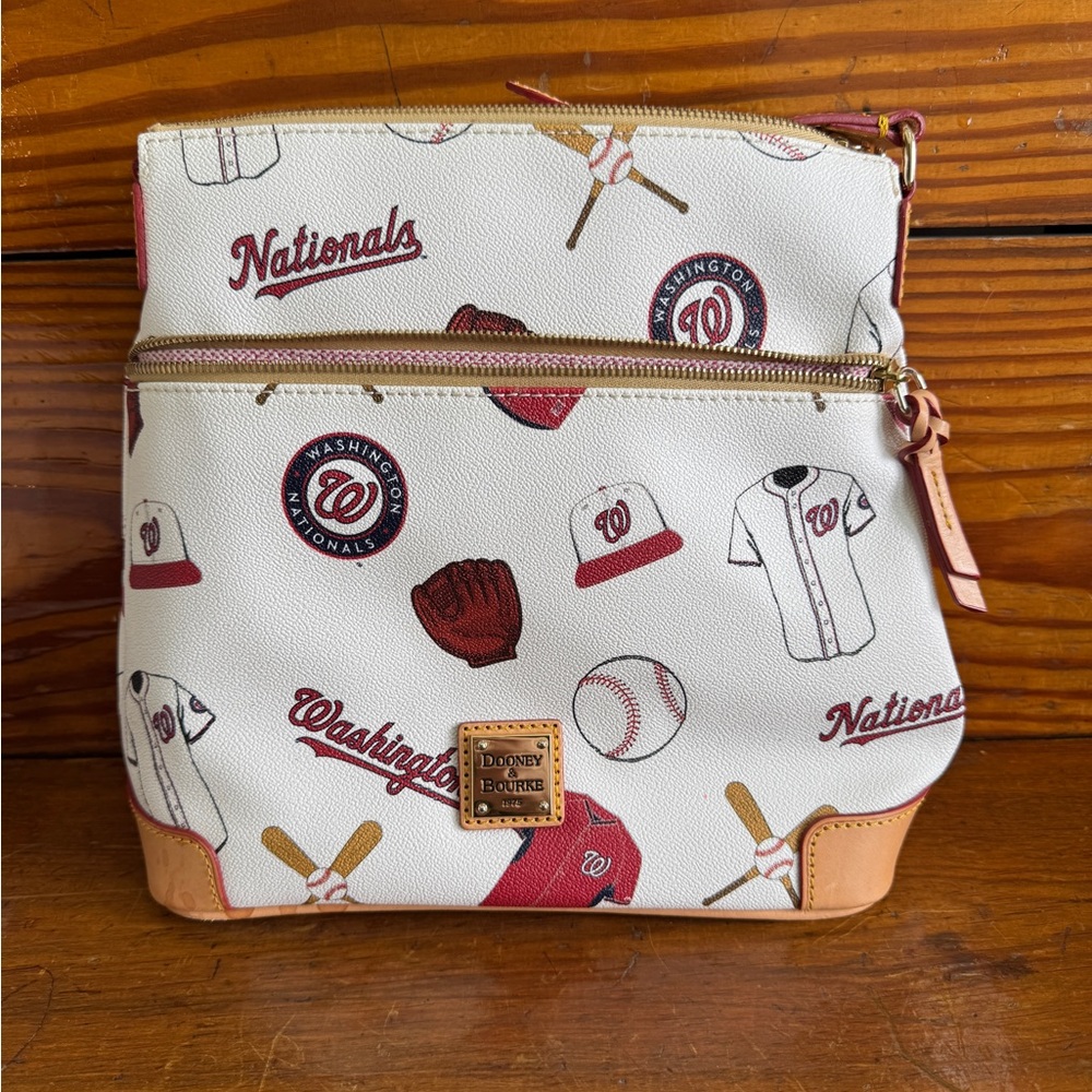 Dooney & Bourke Washington Nationals White and Tan Bag